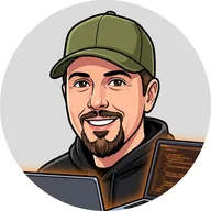 Comic portrait of Christopher Richter, the person behind FeelsWebMan